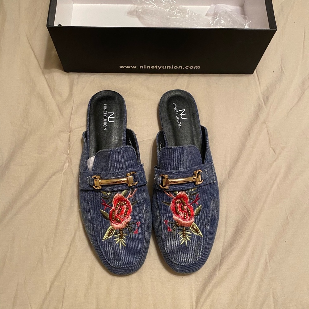 Jean Fabric Slip on shoes